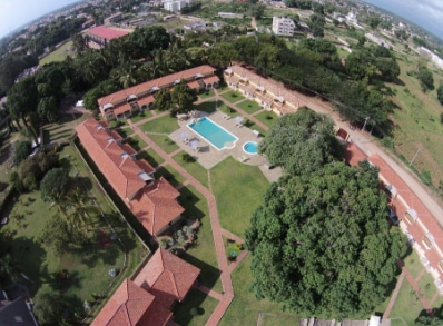 Aerial view of the resort in Kenya Coast
