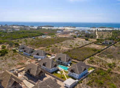 Aerial view of the residential resort